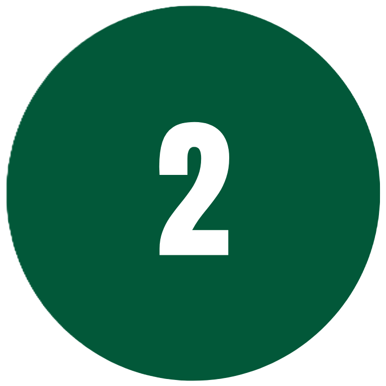 Number two green colored icon.